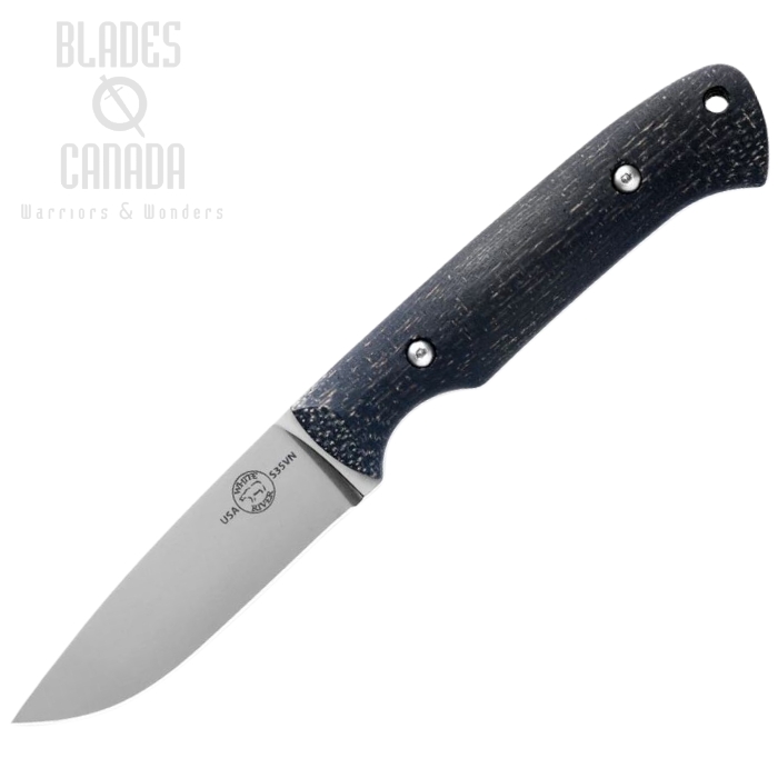 White River Hunter Fixed Blade Knife, S35VN, Micarta Black Burlap, Kydex Sheath White River Hunter Fixed Blade Knife, S35VN, Micarta Black Burlap, Kydex Sheath